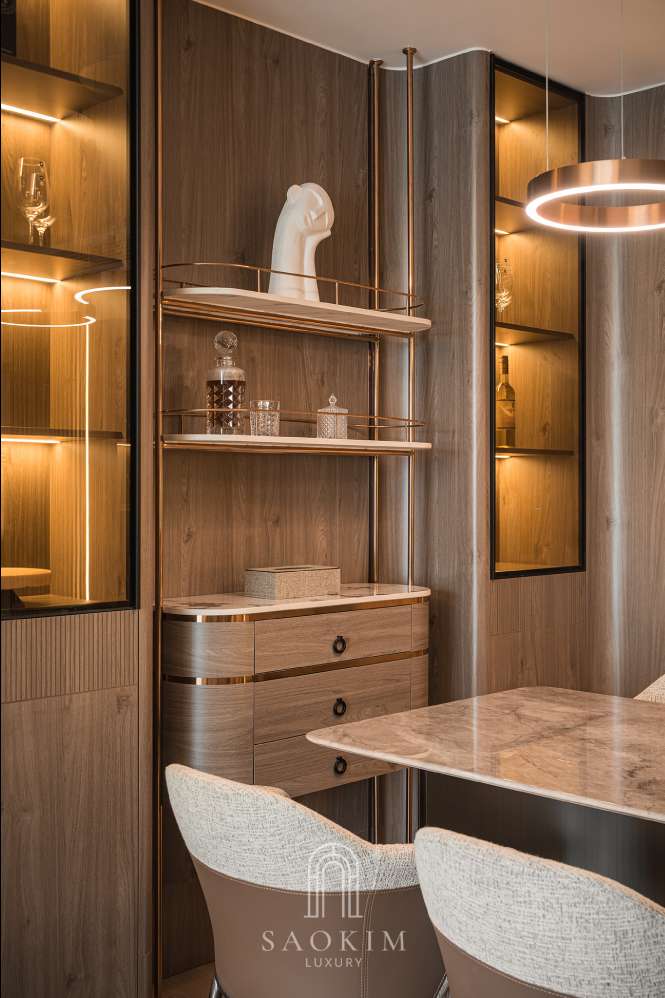 Thiết kế nội thất tủ rượu chung cư The Nelson - Nơi Giao Thoa Giữa Cảm Xúc Và Nghệ Thuật Sống